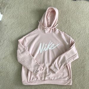 Girls Large Nike Hoodie-Light Pink